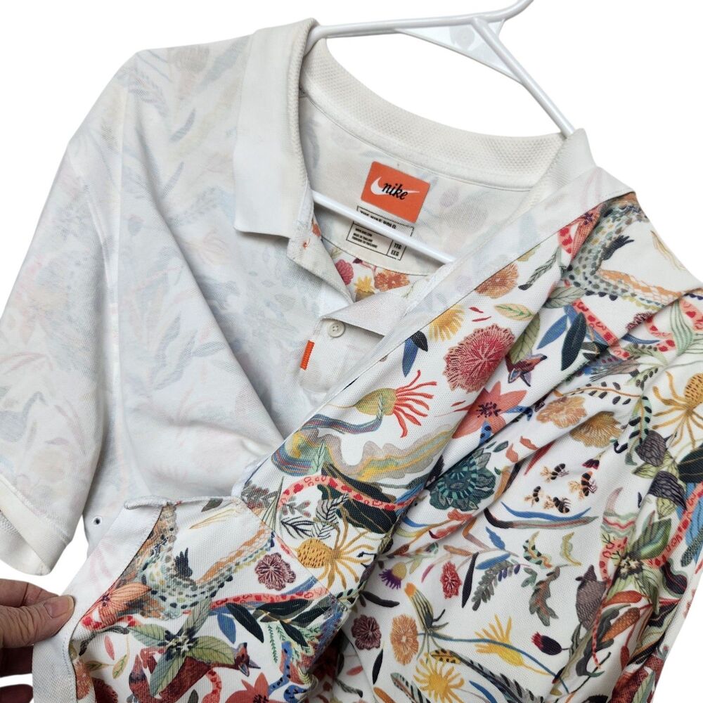 The Nike Polo XXL Sail Quiet Luxury Nature Reverse Print Gorpcore Botanical Golf